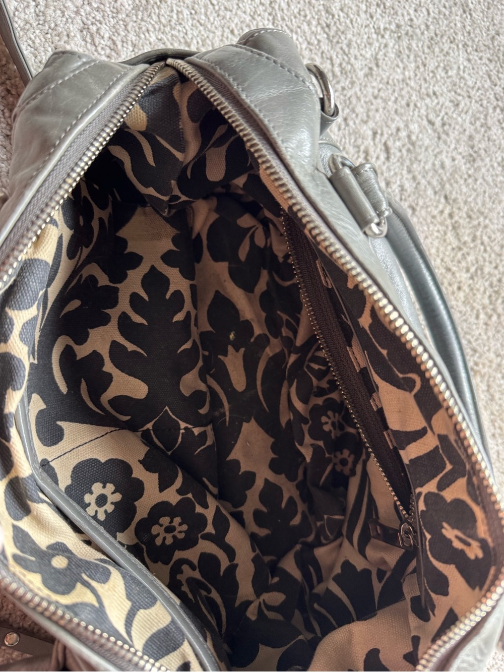 Rebecca Minkoff Gray Morning After Bag (MAB) Leather Satchel with Strap - Picture 2 of 10